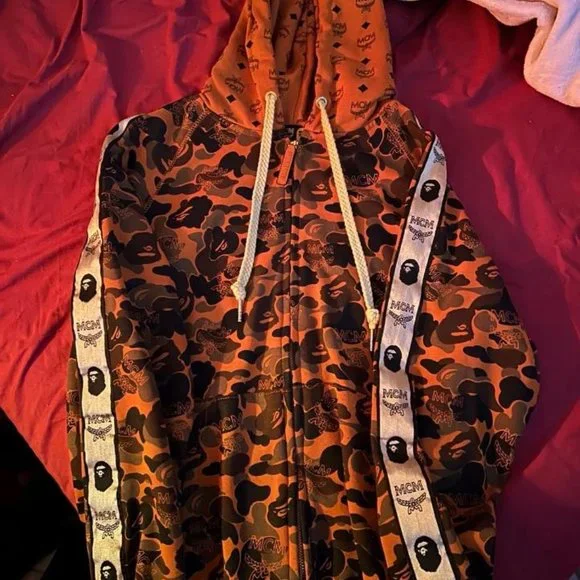 Bape x mcm hoodie shop